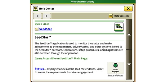Captura de la ayuda en pantalla de CommandARM™ integrado