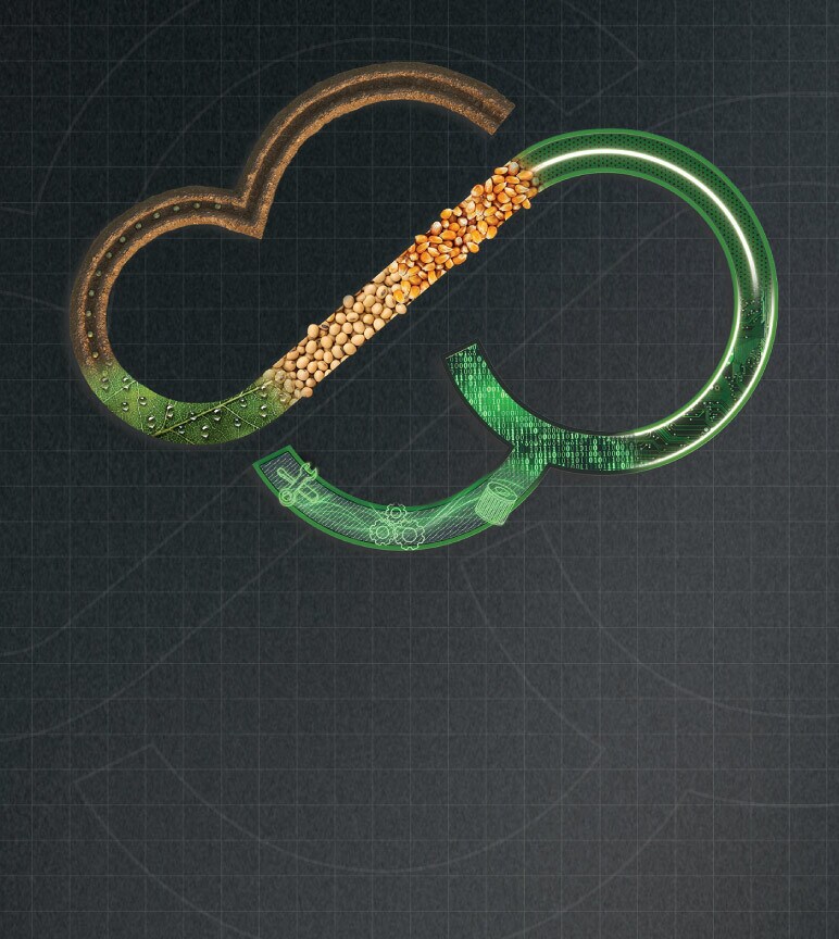 Logo infinito de Expoagro 2023, fondo negro.