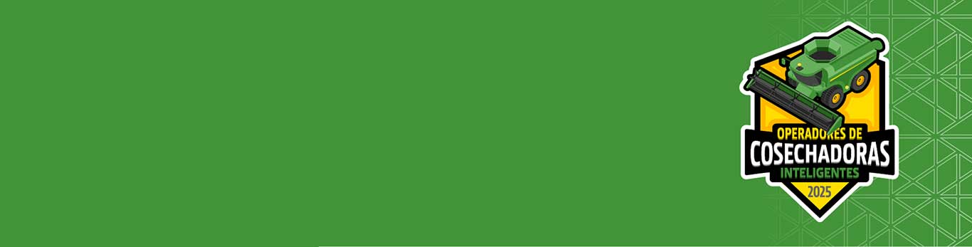 Fondo verde con el logo de la campaña Cosechadoras.
