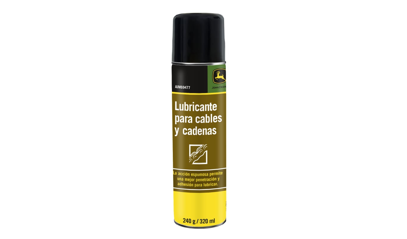 Producto Lubricante para cables y cadenas sobre fondo blanco.