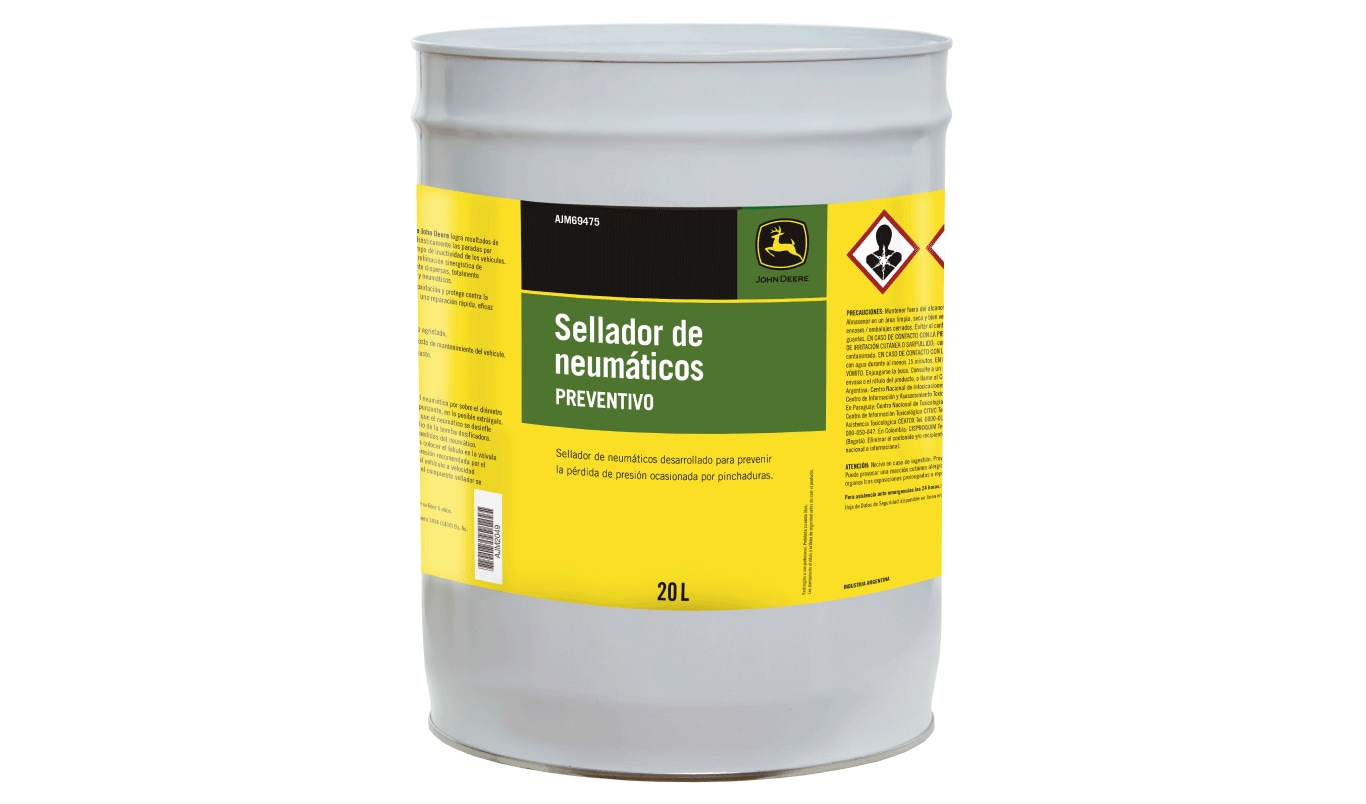 Producto Sellador de neumaticossobre fondo blanco.