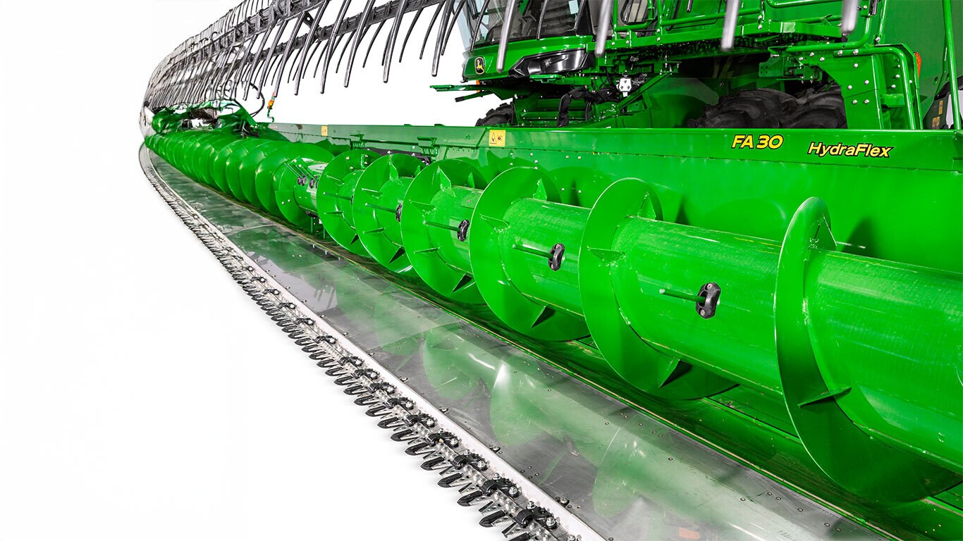 Plataforma de corte para cosechadora de granos con tecnología HydraFlex y alto rendimiento.