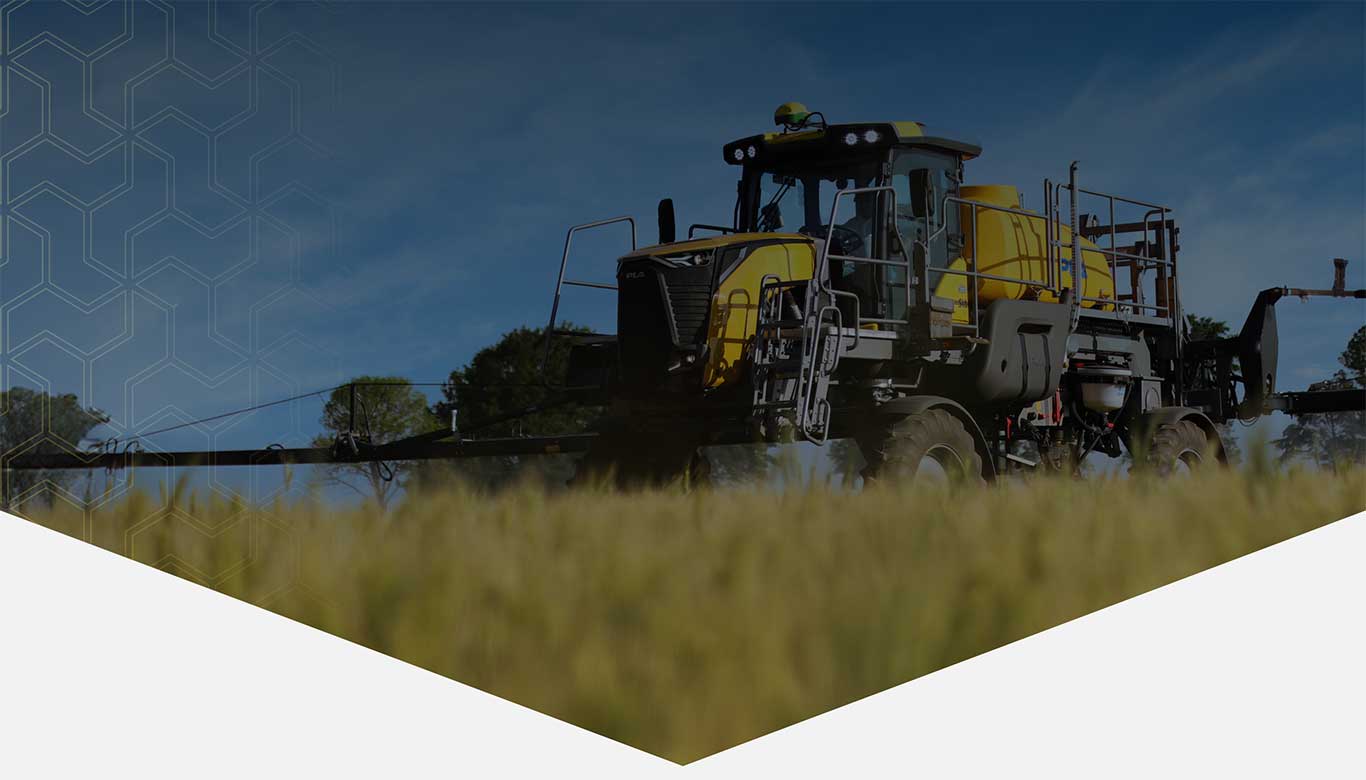 Máquina de PLA en el campo trabajando.
